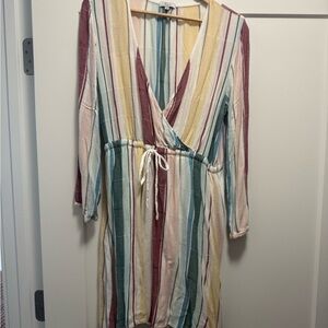 Rails Multicolor Striped Long Sleeve Dress